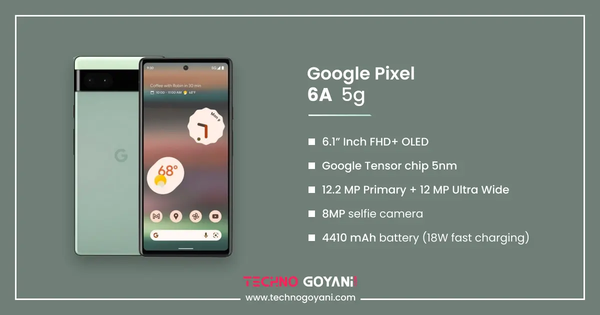 Google Pixel 6a specs - PhoneArena