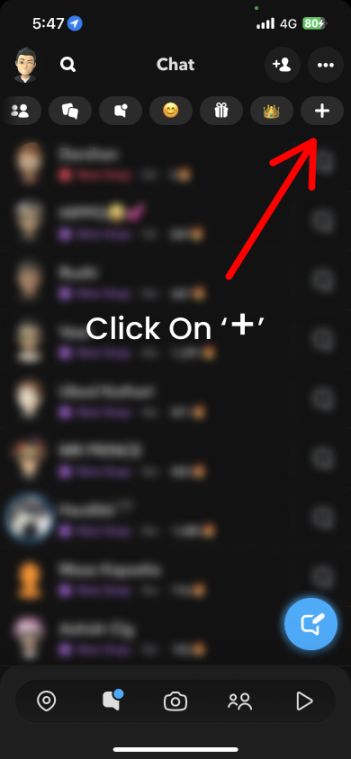 Go to the End of the Shortcut Bar by Swiping right and clicking on the '+' icon