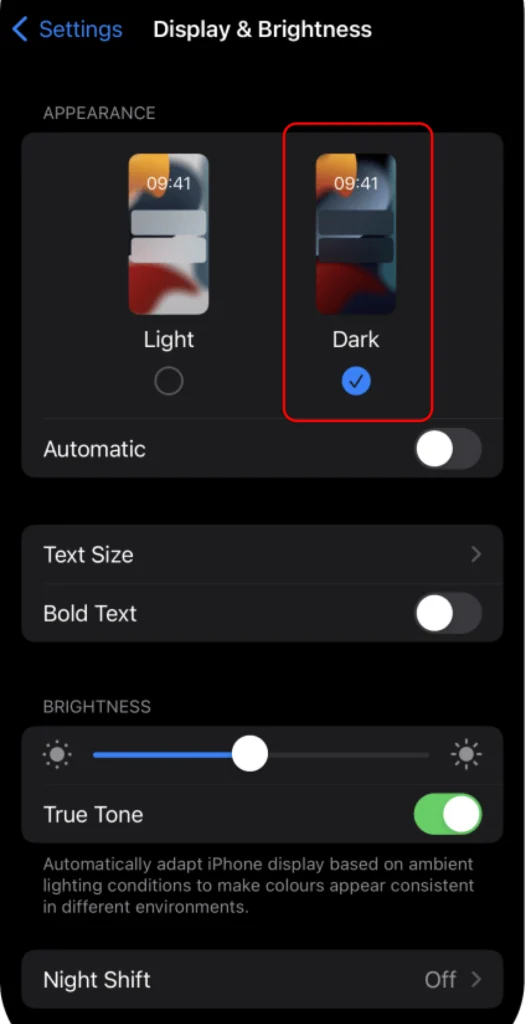 How to Enable Dark Mode on Iphone