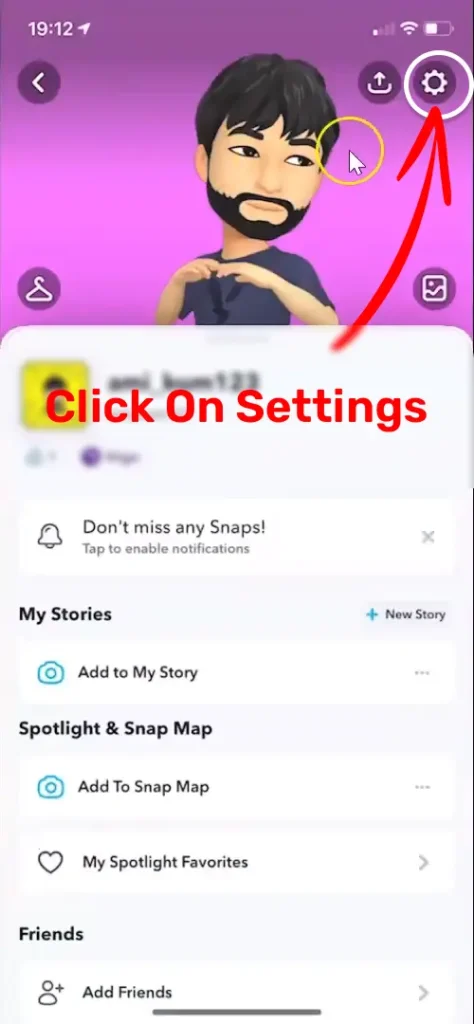 Click On Settings